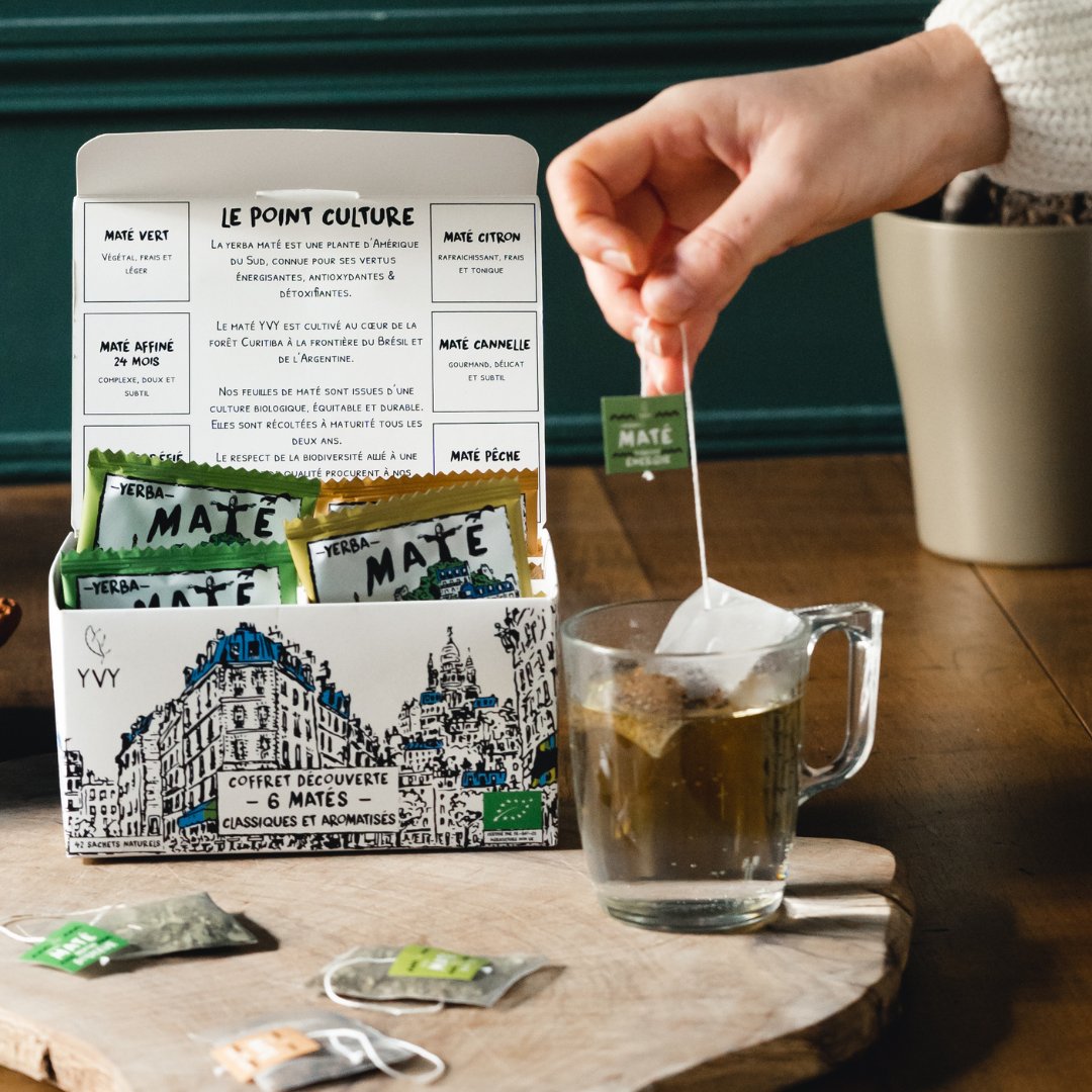 coffret découverte du thé maté en sachet infusion yvy