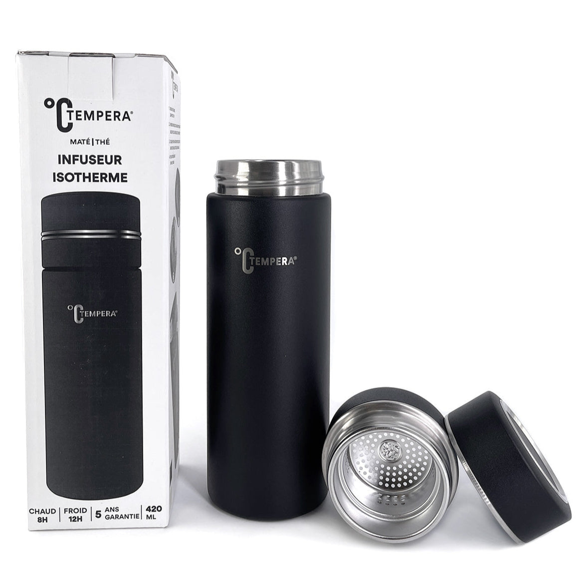 infuseur bouteille isotherme filtre monobloc acier inoxydable thé infusion et maté