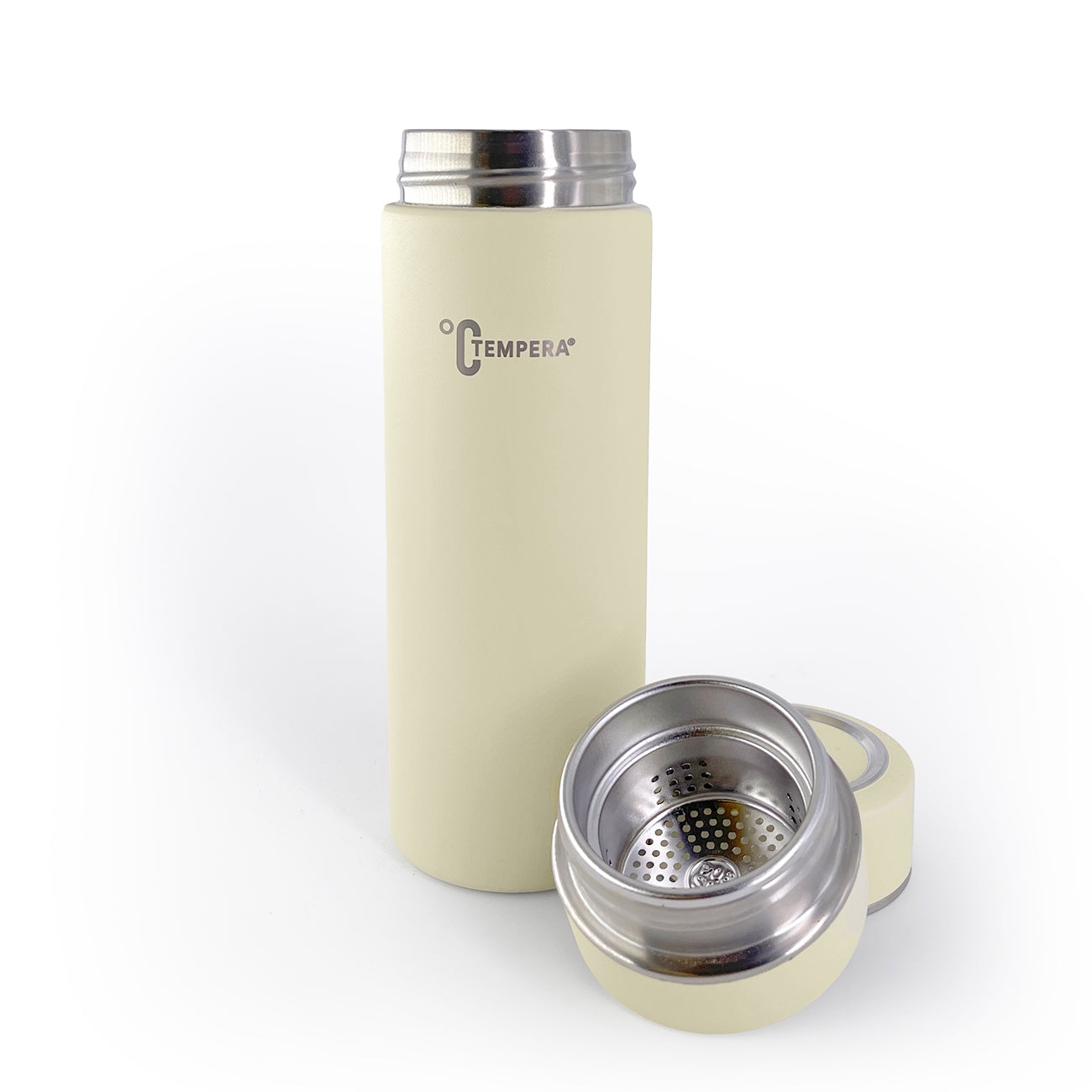 infuseur bouteille isotherme tempera creme acier inoxydable