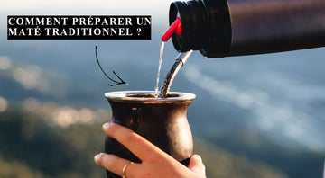 Traditionellen Mate Tee zubereiten: Kalebasse, Bombilla und heißes Wasser