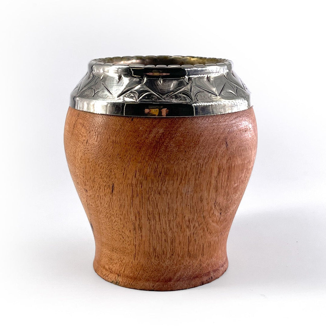 calebasse mate torpedo alpaca ciselé en bois de caroubier