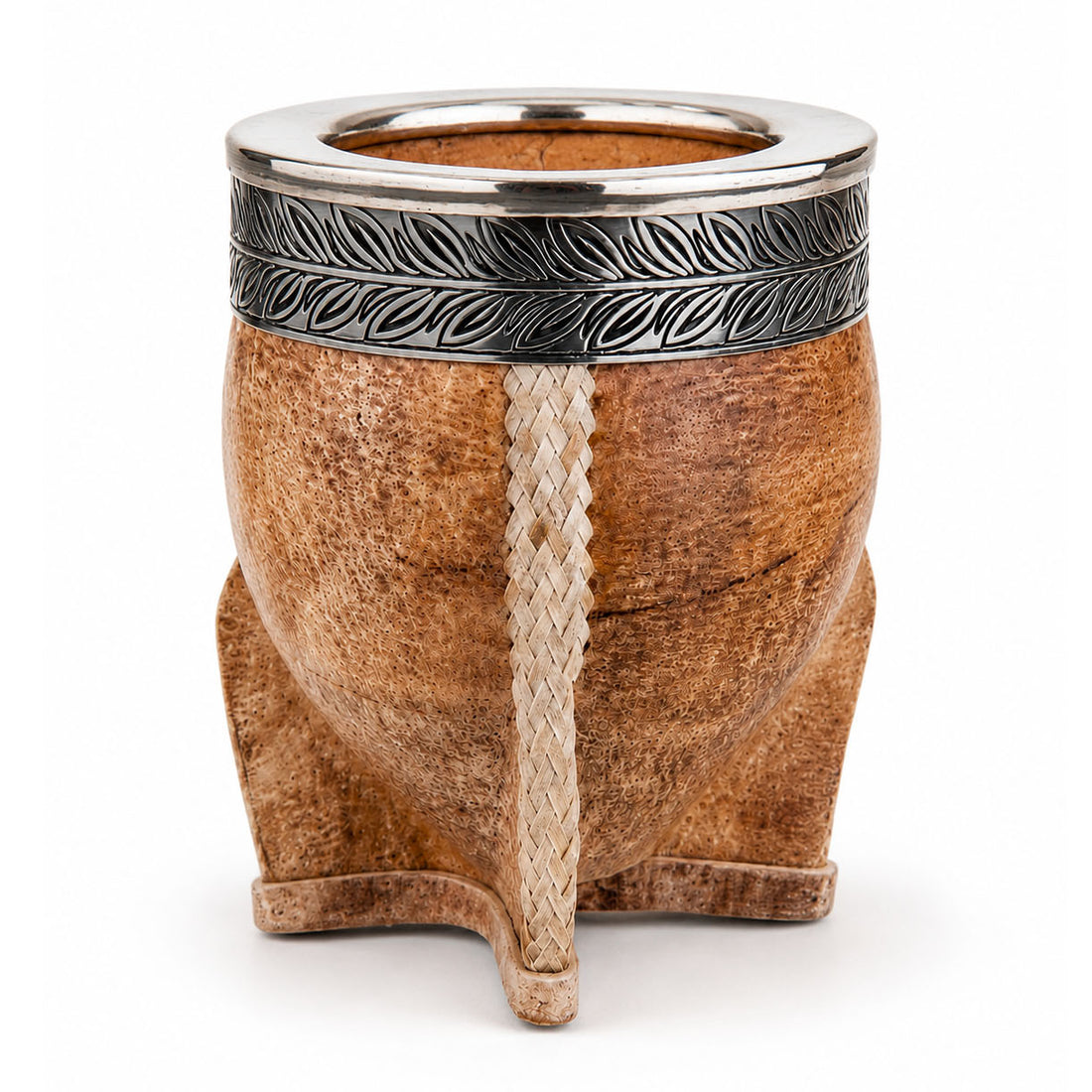 calebasse maté impériale double couture cuir brut