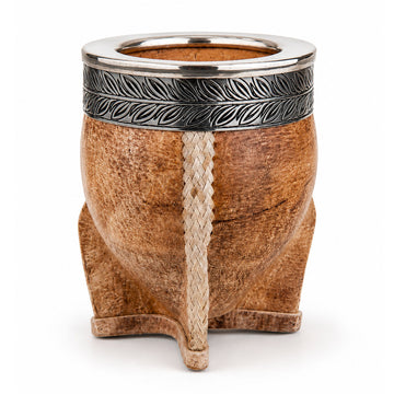 calebasse maté impériale double couture cuir brut