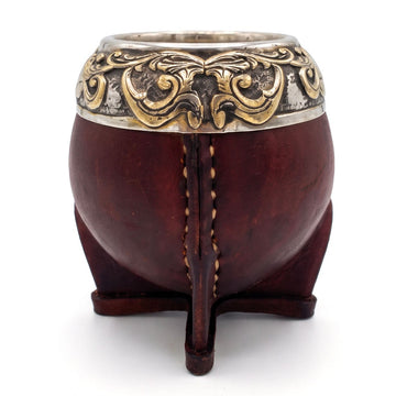 calebasse maté torpedo orfèvre alpaca et bronze doré ciselure sur cire pièce unique