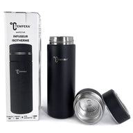 insulated infuser bottle, one-piece stainless steel filter, for tea, infusions and mate