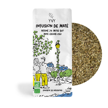 thé maté infusion yerba maté affiné 24 mois grand cru