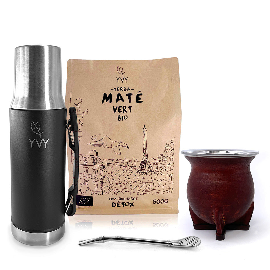 kit mate camionero artisanal et thermos à maté