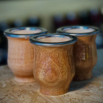 mate de algarrobo calebasse en bois de caroubier