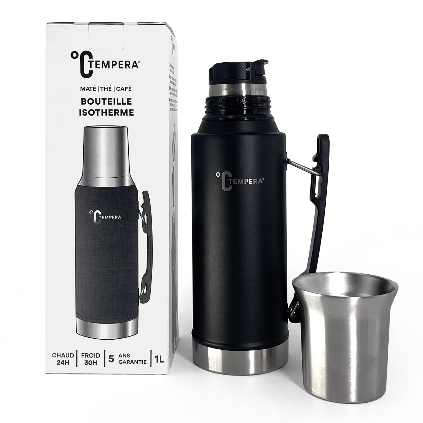 thermos à maté tempera thermo 2 en 1 avec calebasse intégrée