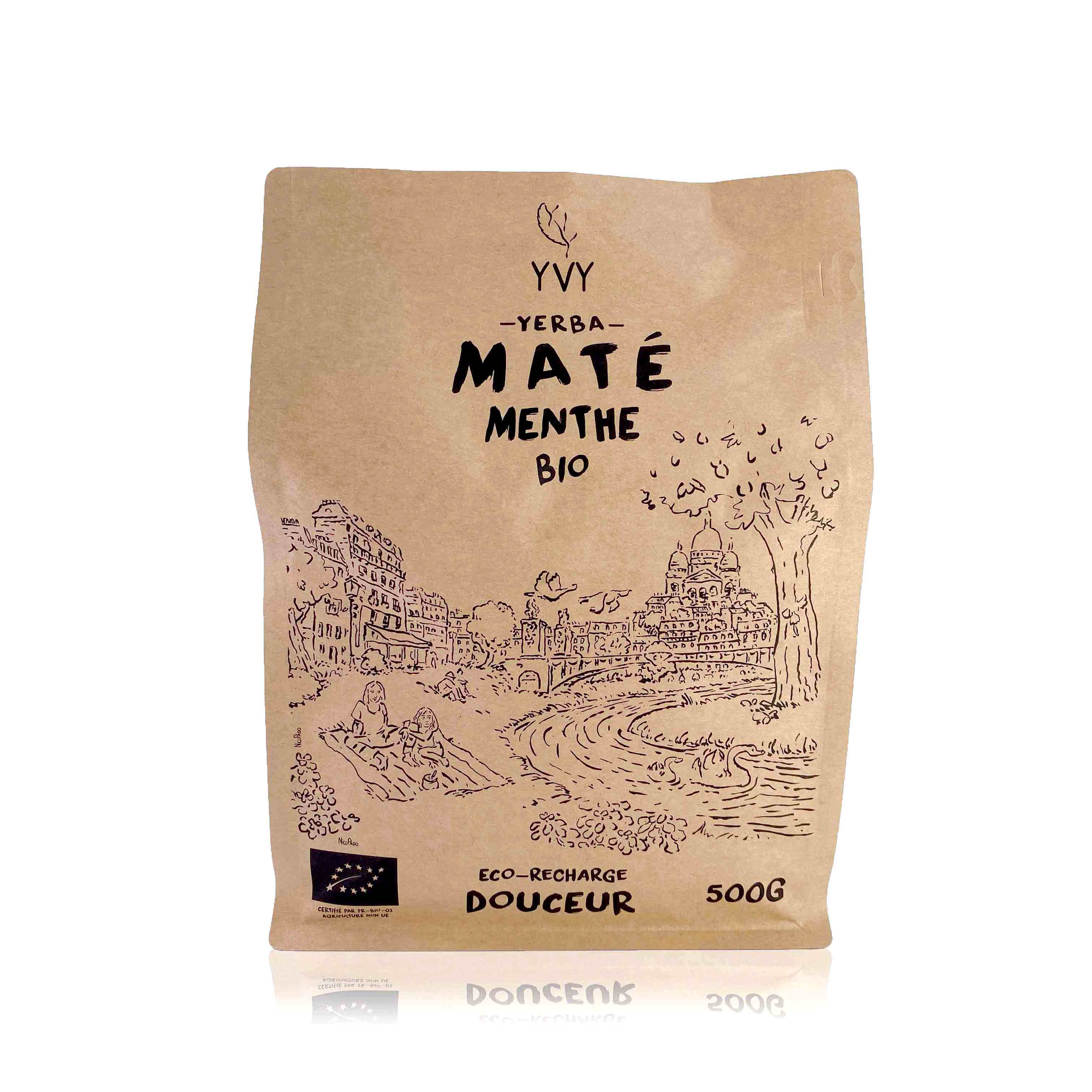 Maté Menthe Bio - Eco recharge 500g